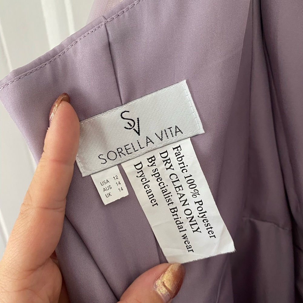 SORELLA VITA One-Shoulder Mauve Prom Dress - Picture 7 of 8